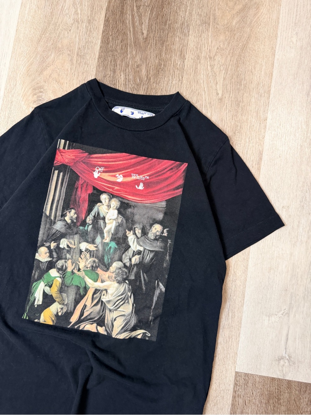 Off-White Black Graphic Short Sleeve Tee - Picture 3 of 4